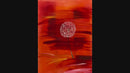 80 x 60 cm, Unikat, 'Pusteblume auf Rot' (HW1-79) - Acrylgemälde von Hagen Wieland