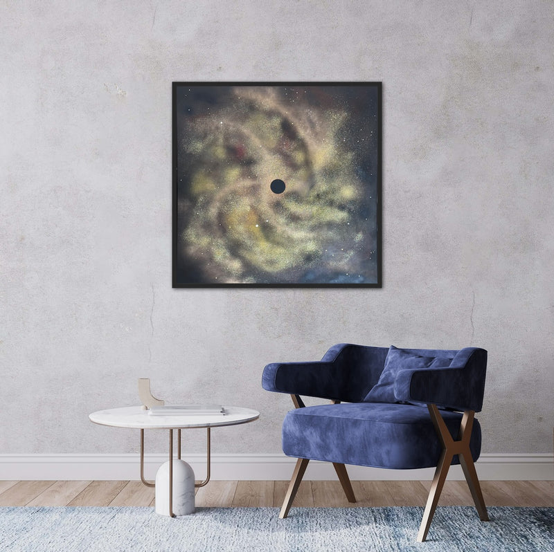 80 x 80 cm, Unikat, 'Spiralnebel' (HW1-565) -  von Hagen Wieland
