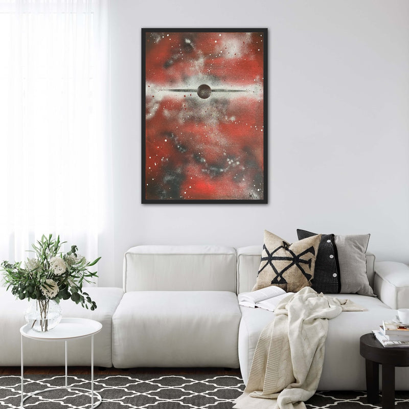 70 x 50 cm, Unikat, 'Red Universe' (HW1-569) -  von Hagen Wieland