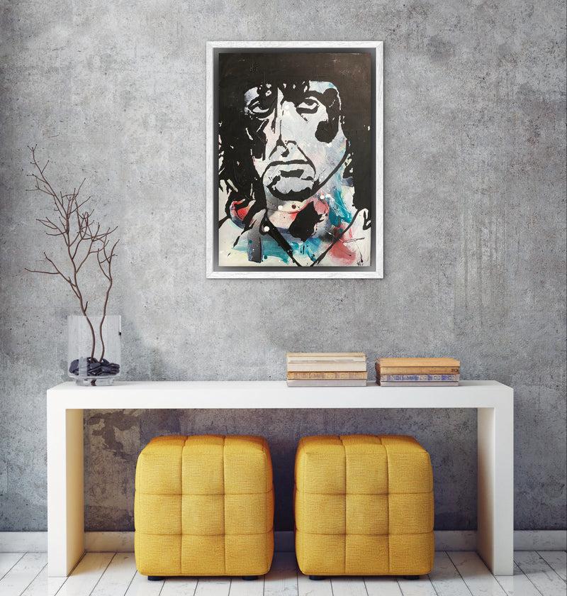 70 x 50 cm, Unikat, 'Rambo' (HW1-809) - Acrylgemälde von Hagen Wieland