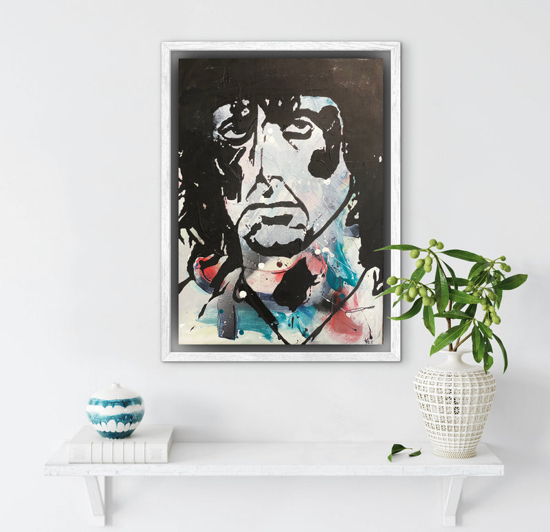 70 x 50 cm, Unikat, 'Rambo' (HW1-809) - Acrylgemälde von Hagen Wieland