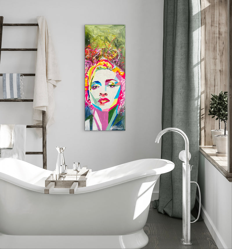 105 x 40 cm, Unikat, 'Madonna 2' (UBI17-811) - Acrylgemälde von Ute Bivona