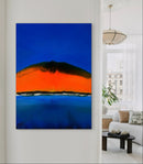 90 x 60 cm, Unikat, 'Sonnenuntergang über Maoi' (HW1-846) -  von Hagen Wieland