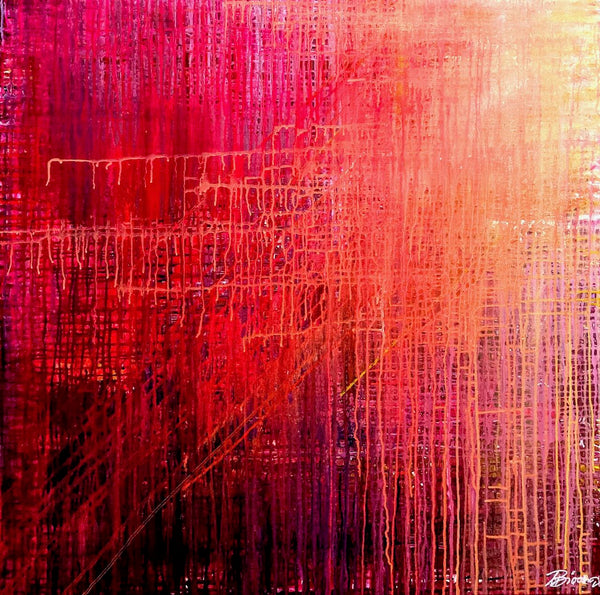 100 x 100 cm, Unikat, 'Coherence' (UBI17-619) - Acrylgemälde von Ute Bivona