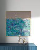 80 x 80 cm, Unikat, 'BLUE VELVET' (HEIN28-706) - Acrylgemälde von Carsten Heine