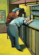 70 x 50 cm, Unikat, 'Alles klar an der Bar' (TP4-559) - Acrylgemälde von Thomas Popp