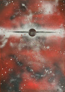 70 x 50 cm, Unikat, 'Red Universe' (HW1-569) -  von Hagen Wieland