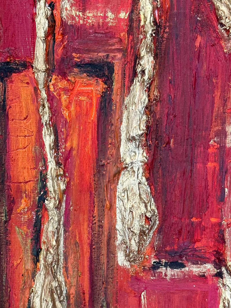 120 x 40 cm, Unikat, 'Red Dream II' (SVS21-582) - Öl-/Acrylgemälde von Suzanne Vivien Sommer