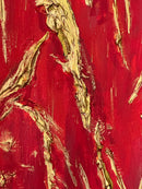 120 x 40 cm, Unikat, 'Red Dream I' (SVS21-581) - Öl-/Acrylgemälde von Suzanne Vivien Sommer
