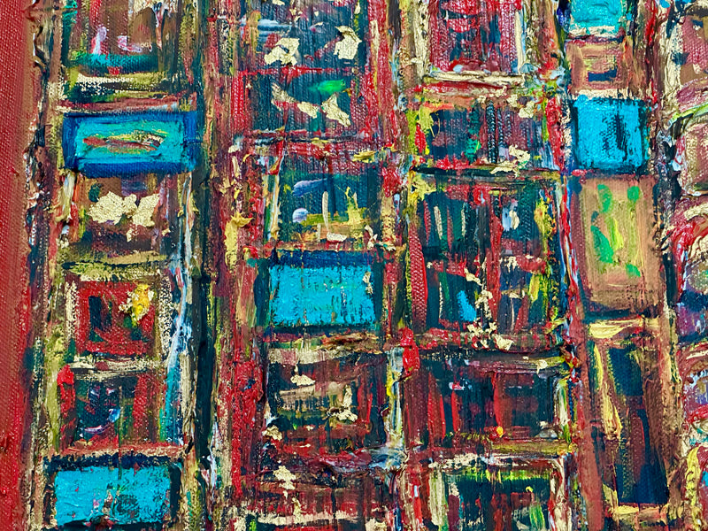 70 x 100 cm, Unikat, 'Red Dream IV' (SVS21-585) - Öl-/Acrylgemälde von Suzanne Vivien Sommer