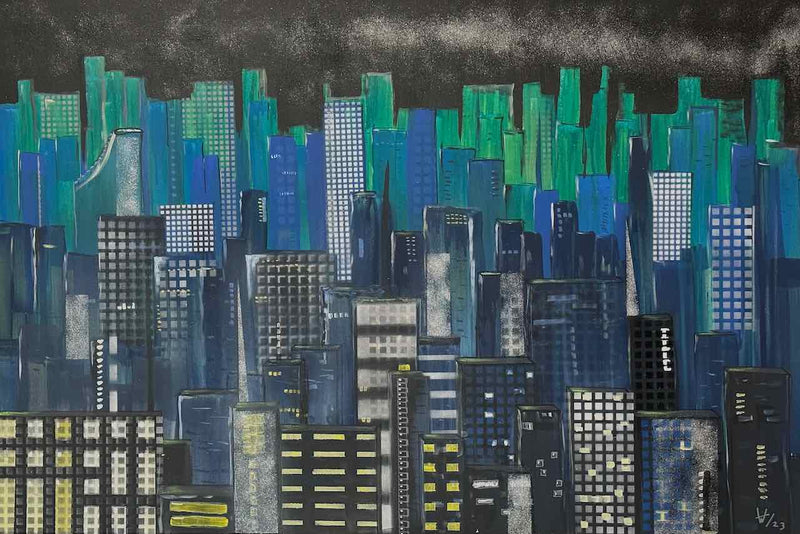 80 x 120 cm, Unikat, 'New York' (HW1-593) -  von Hagen Wieland