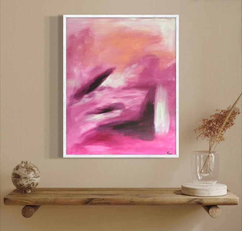 100 x 80 cm, Unikat, 'Pink Dreams 2' (HW1-683) - Acrylgemälde von Hagen Wieland