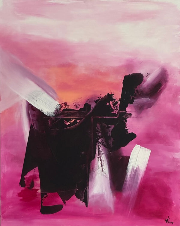 100 x 80 cm, Unikat, 'Pink Dreams 3' (HW1-684) - Acrylgemälde von Hagen Wieland