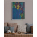 70 x 50 cm, Unikat, 'Blau Metall_2022' (MTN31-737) - Acrylgemälde von Gabi Metternich