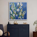 80 x 80 cm, Unikat, 'flora VI/23' (IRS24-643) - Acrylgemälde von Iris Schilcher