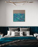80 x 80 cm, Unikat, 'BLUE VELVET' (HEIN28-706) - Acrylgemälde von Carsten Heine