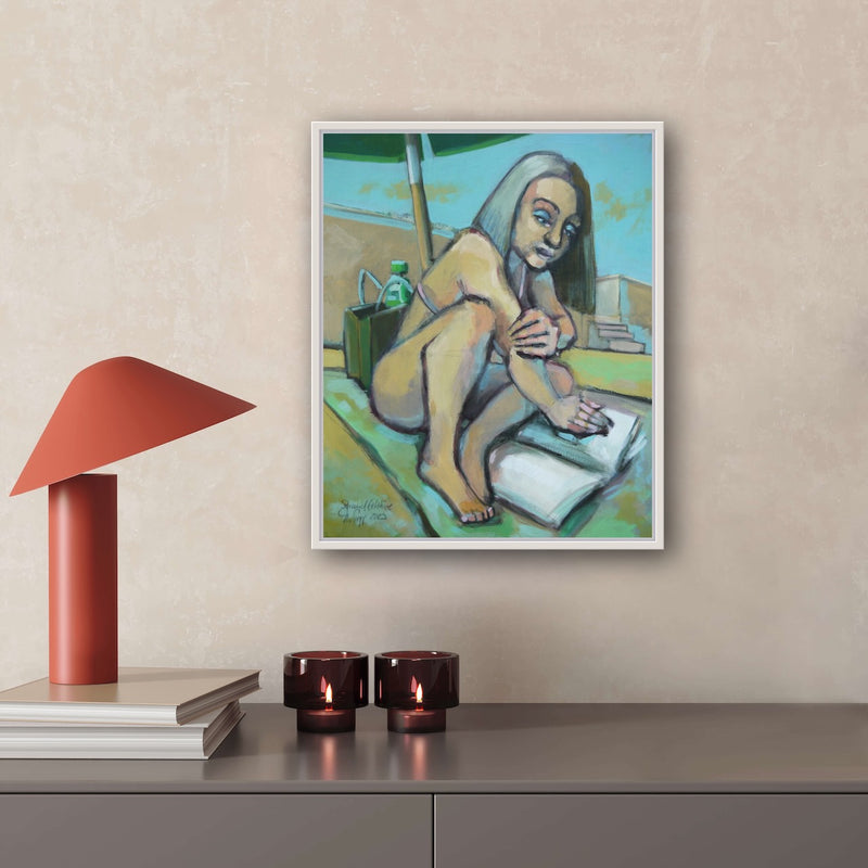50 x 40 cm, Unikat, 'Strandlektüre' (TP4-467) -  von Thomas Popp
