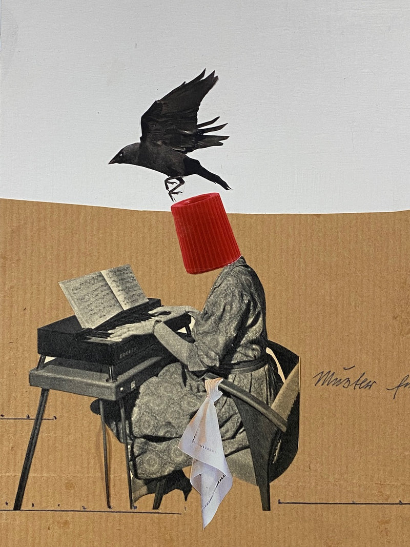 30 x 30 cm, Unikat, 'Klavierspielerin' (KATR11-330) -  von Katharina Reusch