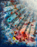 100 x 80 cm, Unikat, 'Shining' (LPH26-671) - Acrylgemälde von C. F. Leipholz