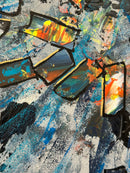 80 x 80 cm, Unikat, 'Twist' (LPH26-672) - Acrylgemälde von C. F. Leipholz