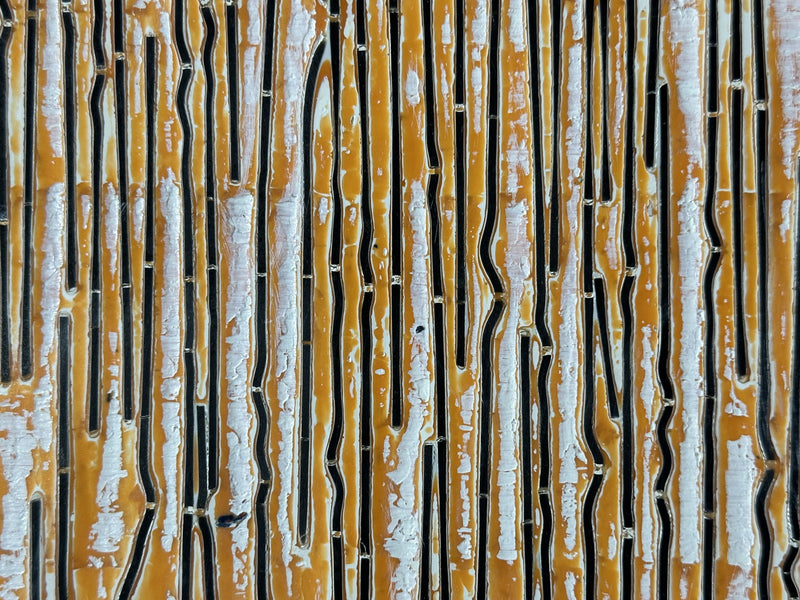 140 x 100 cm, Unikat, 'Noodles in Orange' (MGB22-693) -  von Michael Griesbeck