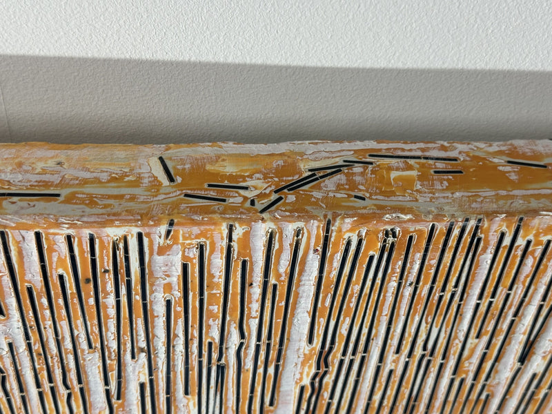 140 x 100 cm, Unikat, 'Noodles in Orange' (MGB22-693) -  von Michael Griesbeck