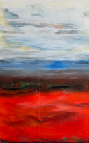 120 x 80 cm, Unikat, 'Orange County 2' (HW1-701) - Acrylgemälde von Hagen Wieland