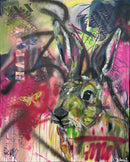 100 x 80 cm, Unikat, 'XXX - Happy Bunny' (BEZ30-727) -  von Marion Bezdek