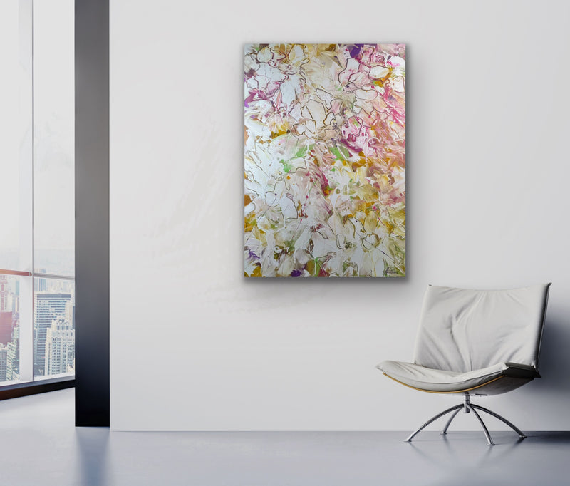 100 x 100 cm, Unikat, 'Goldene Momente' (KATL9-475) - Acrylgemälde von Katharina Lütke