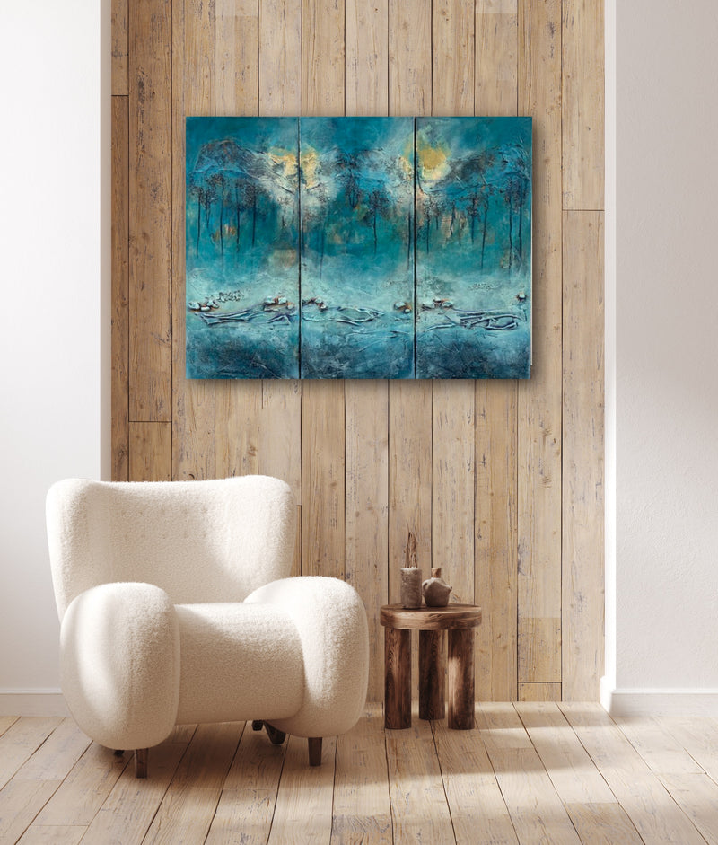 70 x 90 cm, Unikat, 'After the rain triptych' (CLD13-485) -  von Clémentine Daudier