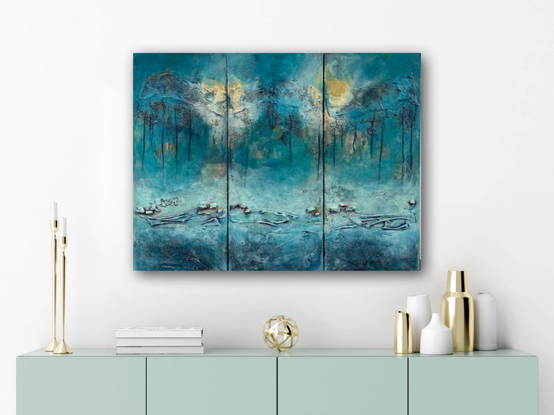 70 x 90 cm, Unikat, 'After the rain triptych' (CLD13-485) -  von Clémentine Daudier