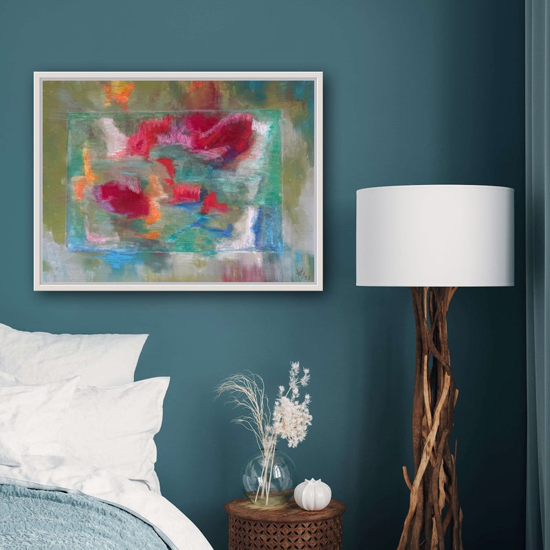 60 x 80 cm, Unikat, 'Der Teich' (HW1-522) - Acrylgemälde von Hagen Wieland