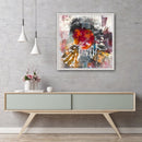 70 x 70 cm, Unikat, 'sun energy' (EKS18-498) -  von Elke Schmidt