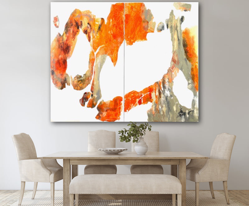 130 x 160 cm, Unikat, 'HAPPY LIGHT' (EKS18-507) - Acrylgemälde von Elke Schmidt