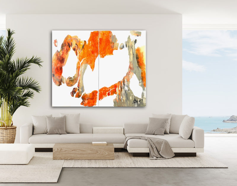 130 x 160 cm, Unikat, 'HAPPY LIGHT' (EKS18-507) - Acrylgemälde von Elke Schmidt