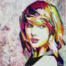 100 x 100 cm, Unikat, 'Taylor Swift' (UBI17-810) - Acrylgemälde von Ute Bivona