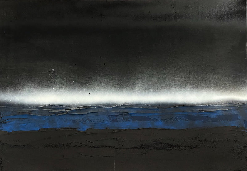 50 x 70 cm, Unikat, 'Am Meer 1' (HW1-819) -  von Hagen Wieland