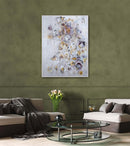 140 x 100 cm, Unikat, 'flora V/21' (IRS24-639) - Acrylgemälde von Iris Schilcher