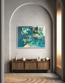 90 x 120 cm, Unikat, 'flora V/11' (IRS24-636) - Acrylgemälde von Iris Schilcher