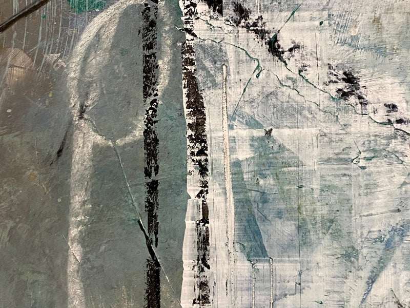 100 x 80 cm, Unikat, 'Harmonischblau' (HW1-822) -  von Hagen Wieland