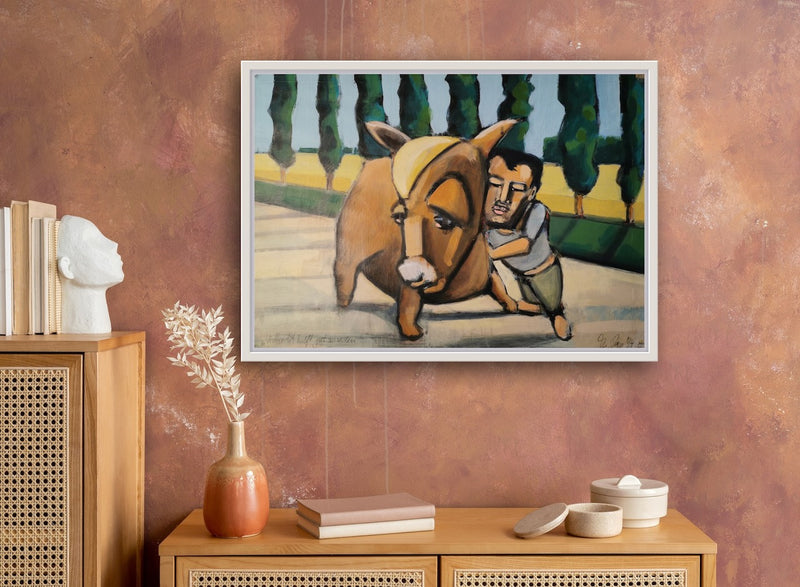 54 x 74 cm, Unikat, 'Vielleicht hilft gut zureden' (TP4-290) -  von Thomas Popp