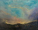40 x 50 cm, Unikat, 'Golden Sunset no.2 "Swipe"' (CLD13-761) -  von Clémentine Daudier