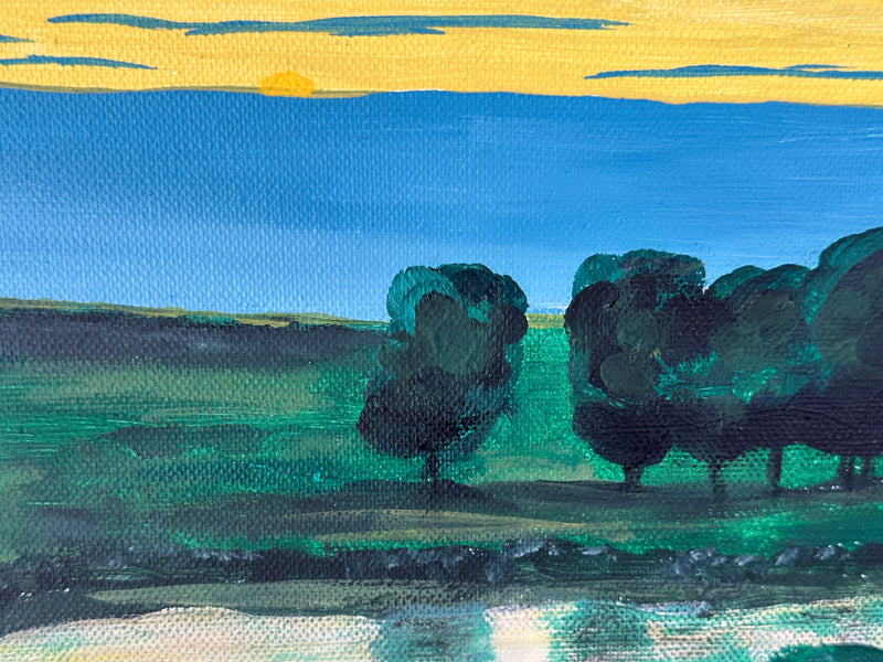 50 x 70 cm, Unikat, 'Das große Gehege (nach C.D.F.)' (HW1-787) - Acrylgemälde von Hagen Wieland