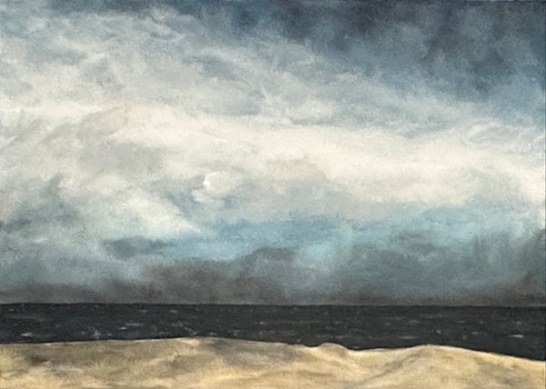 50 x 70 cm, Unikat, 'Meer ohne Mönch (nach C.D.F)' (HW1-788) - Acrylgemälde von Hagen Wieland
