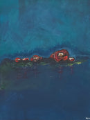 80 x 60 cm, Unikat, 'Stille Wasser' (KARO2-517) - Acrylgemälde von Karen Rohde