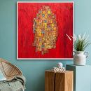 100 x 100 cm, Unikat, 'Red Dream III' (SVS21-584) - Öl-/Acrylgemälde von Suzanne Vivien Sommer