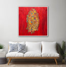 100 x 100 cm, Unikat, 'Red Dream III' (SVS21-584) - Öl-/Acrylgemälde von Suzanne Vivien Sommer