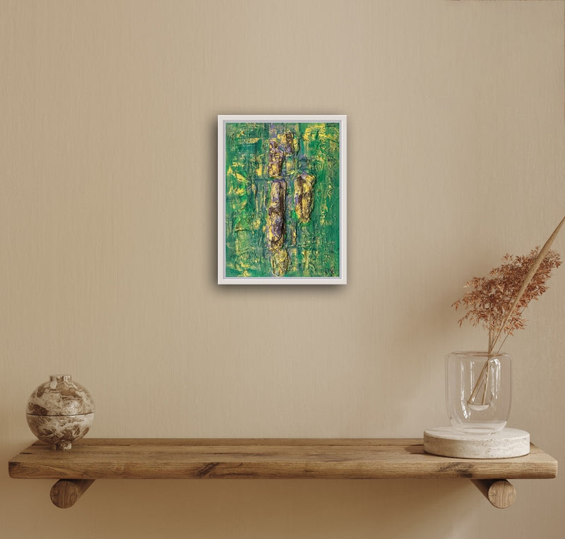 30 x 20 cm, Unikat, 'Pine Forest II' (SVS21-591) - Öl-/Acrylgemälde von Suzanne Vivien Sommer