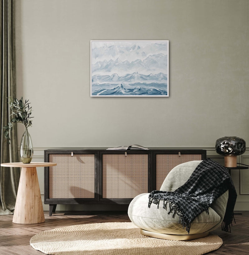50 x 70 cm, Unikat, 'Blue Mountains' (HW1-595) - Acrylgemälde von Hagen Wieland
