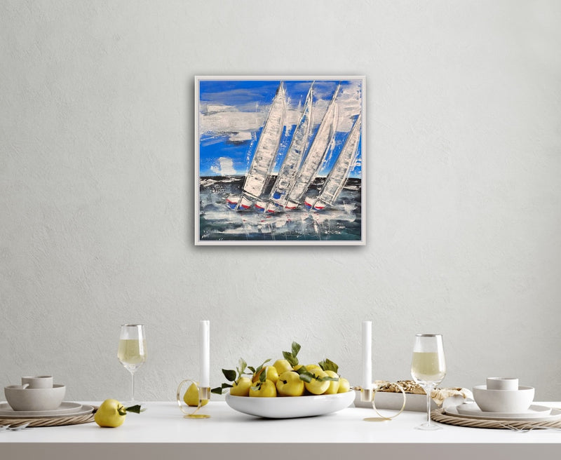 40 x 40 cm, Unikat, 'Sailor' (HW1-600) - Acrylgemälde von Hagen Wieland